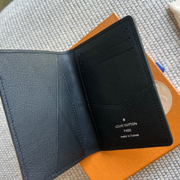 Louis Vuitton LV Empreinte Leather Alligator Ostrich Mens Pocket Organizer Black - Picture 5 of 8